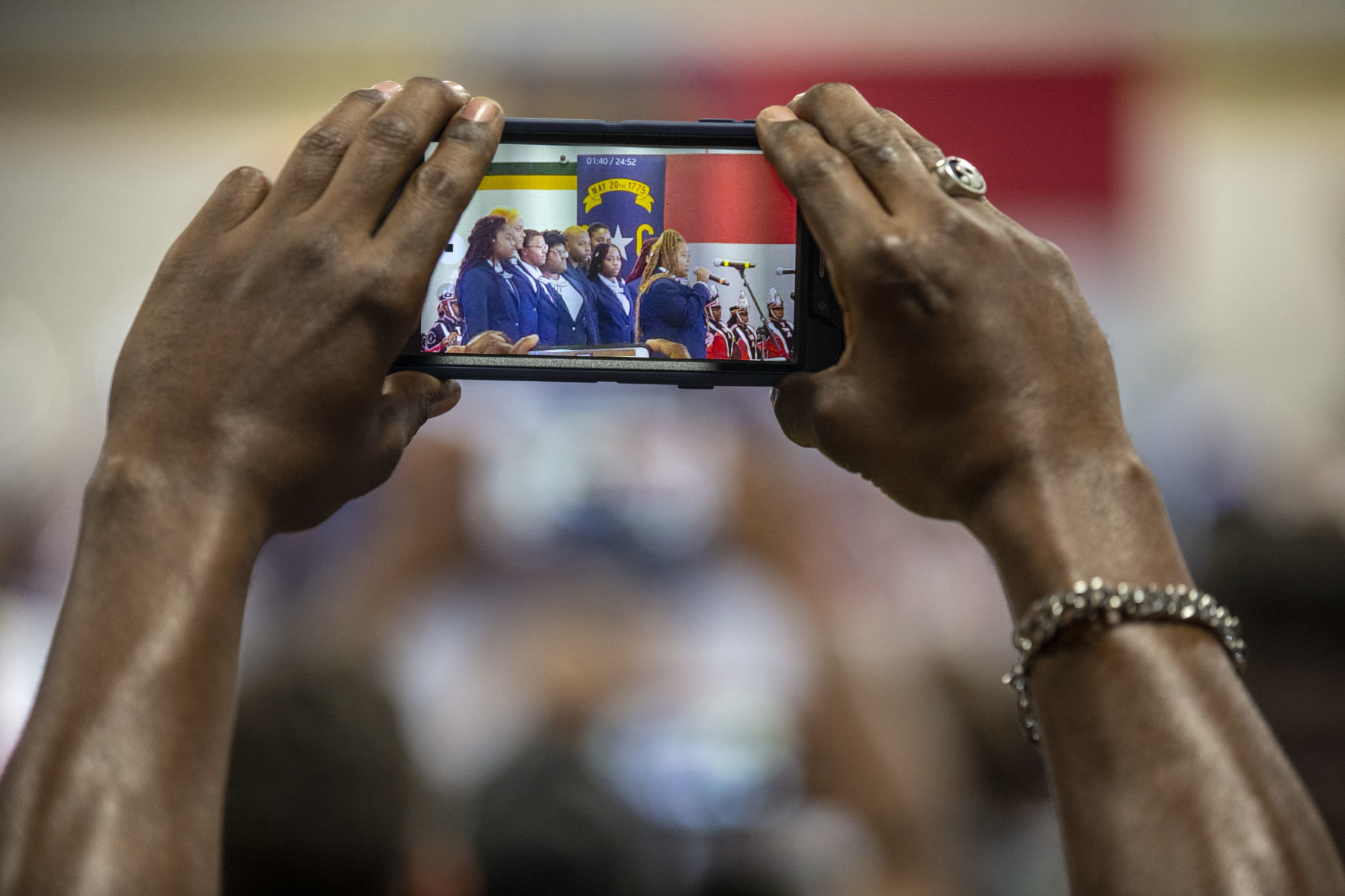 Kamala Harris campaigns in Greensboro